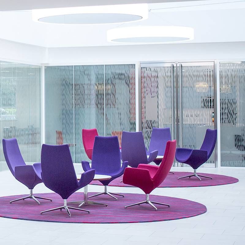 Custom rugs in office setting