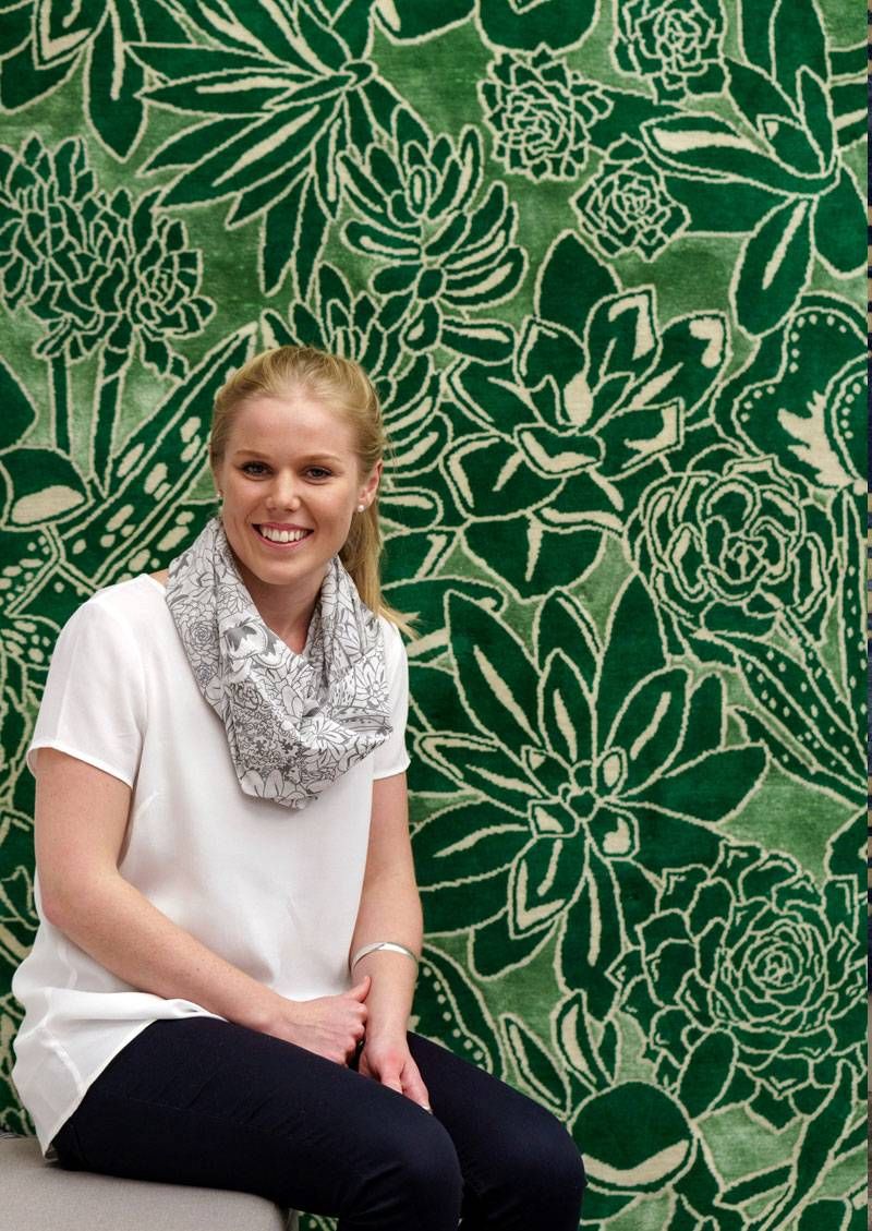 Anna Sutherland with Ultimate Sanctuary rug