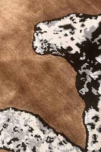 Leopards Bronze Rug by Jimmie Martin