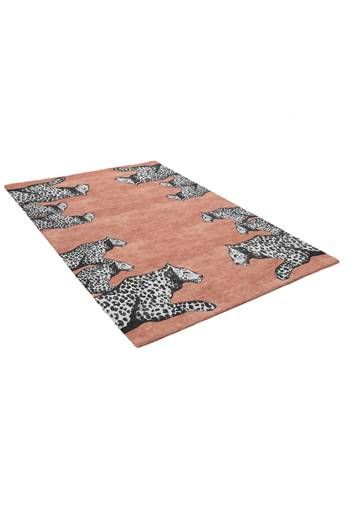 Leopards Pink Rug by Jimmie Martin