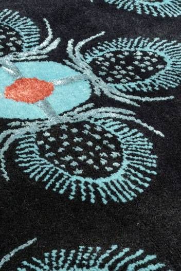 Teasel Black Rug by Patternistas