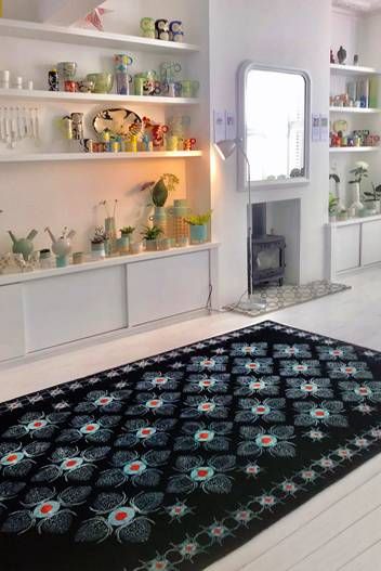 Teasel Black Rug by Patternistas